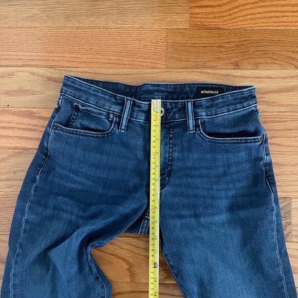 Bonobos Mens Jeans W29 L32 Blue Dark Wash Straight Leg Classic Denim Pants Basic - Picture 7 of 8